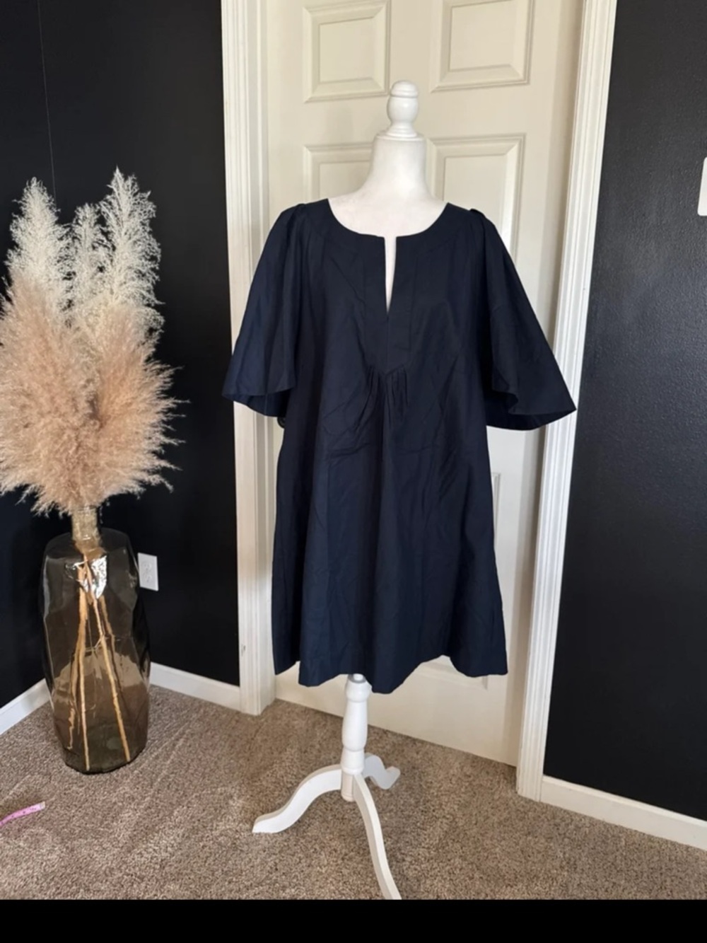 Tuckernuck POMANDER PLACE Deep Navy Finley Flutter Sleeve Dress Size XXXL - Picture 9 of 12